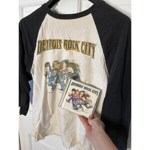 Vintage DETROIT ROCK CITY 3/4 Sleeve Shirt (size L) + 1999 Soundtrack CD